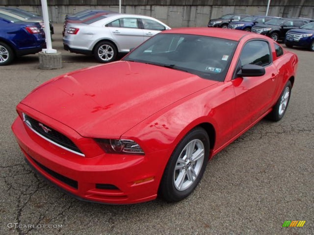 Race Red 2014 Ford Mustang V6 Coupe Exterior Photo #81436803