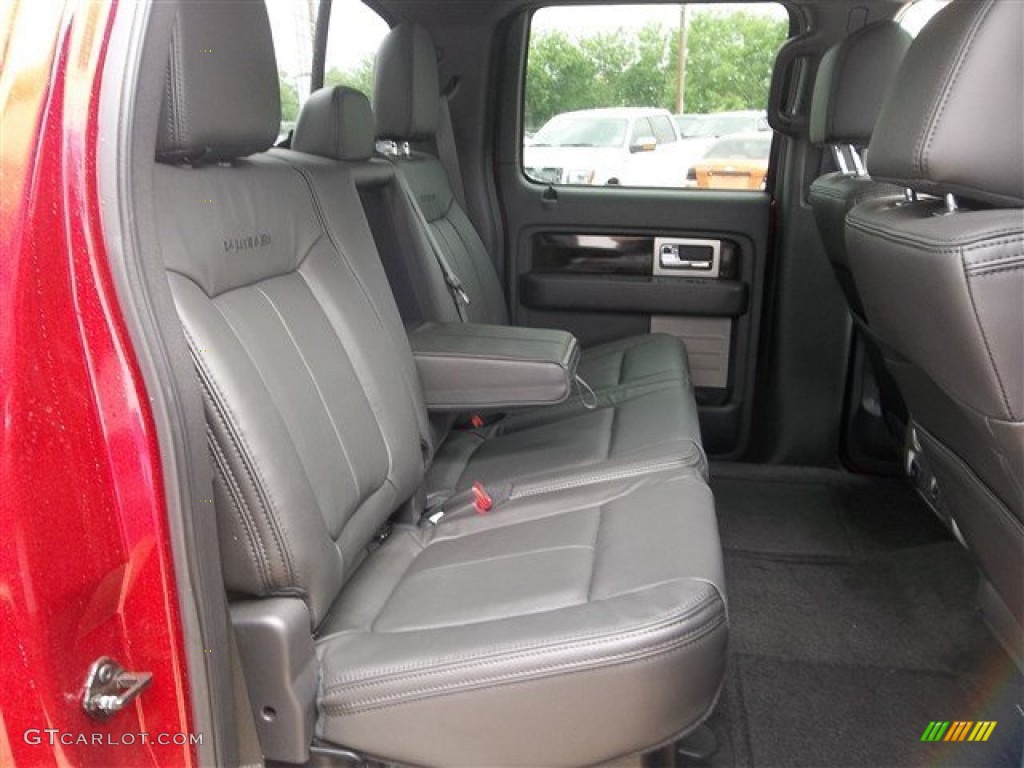 Platinum Unique Black Leather Interior 2013 Ford F150 Platinum SuperCrew 4x4 Photo #81438145