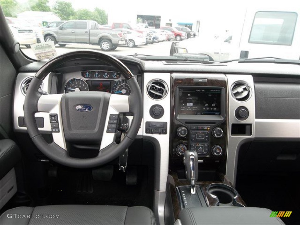 2013 F150 Platinum SuperCrew 4x4 - Ruby Red Metallic / Platinum Unique Black Leather photo #24