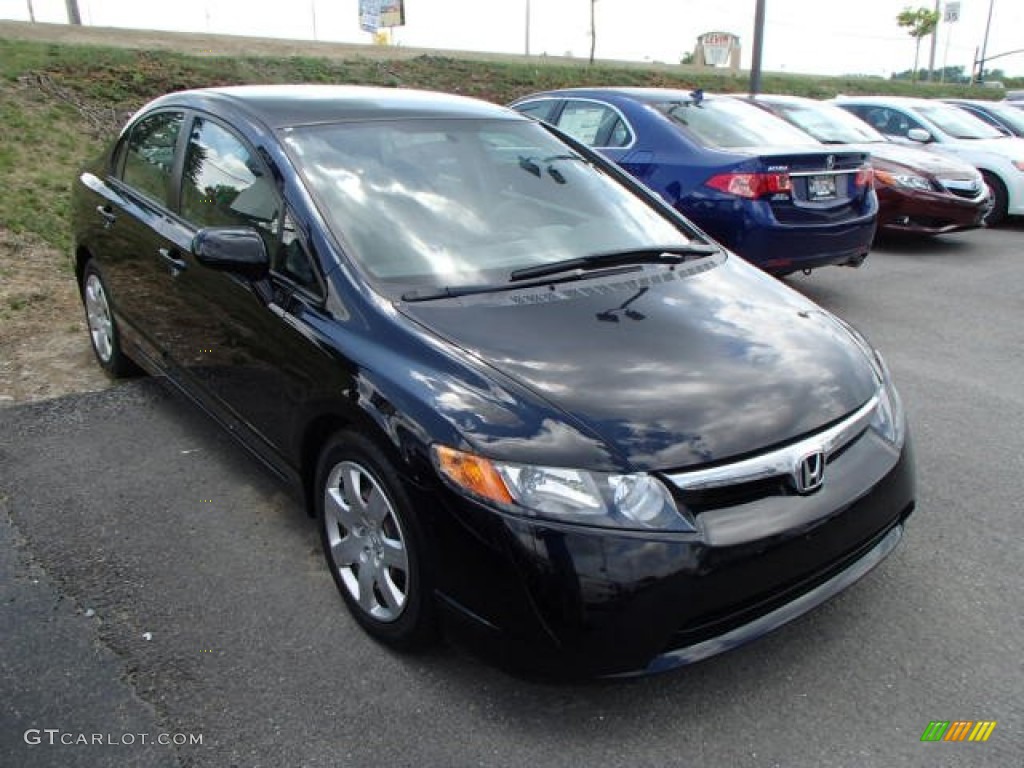 Nighthawk Black Pearl 2007 Honda Civic LX Sedan Exterior Photo #81438694