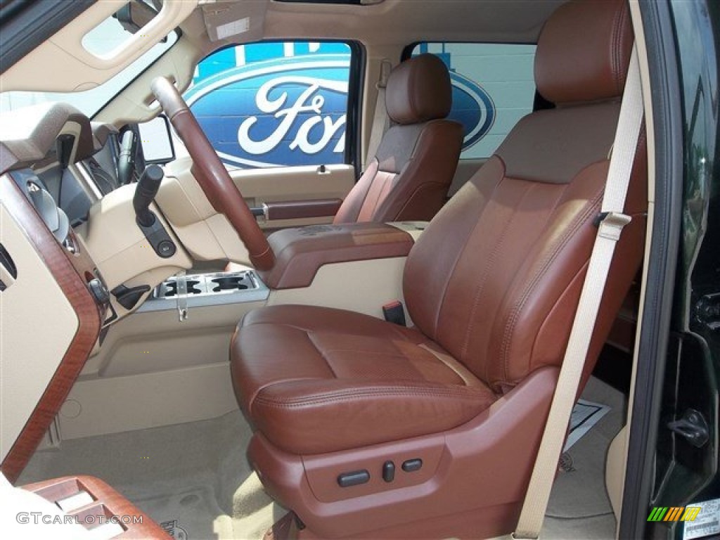 King Ranch Chaparral Leather/Adobe Trim Interior 2013 Ford F250 Super Duty King Ranch Crew Cab 4x4 Photo #81439501