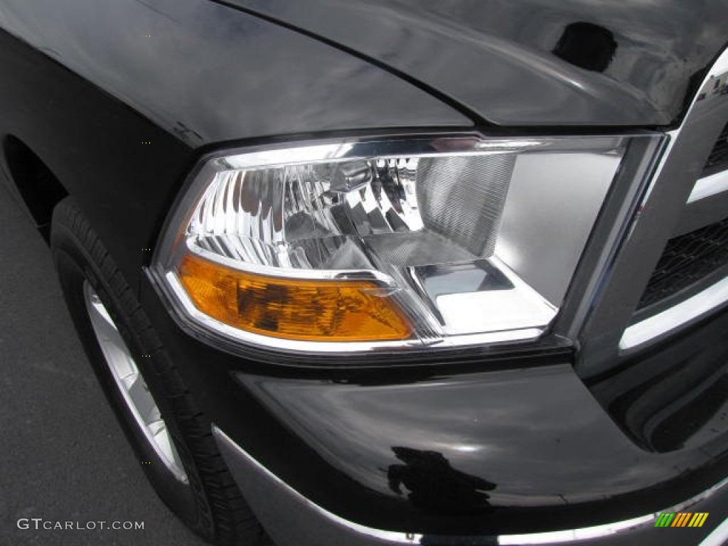 2012 Ram 1500 SLT Quad Cab 4x4 - Black / Dark Slate Gray/Medium Graystone photo #10