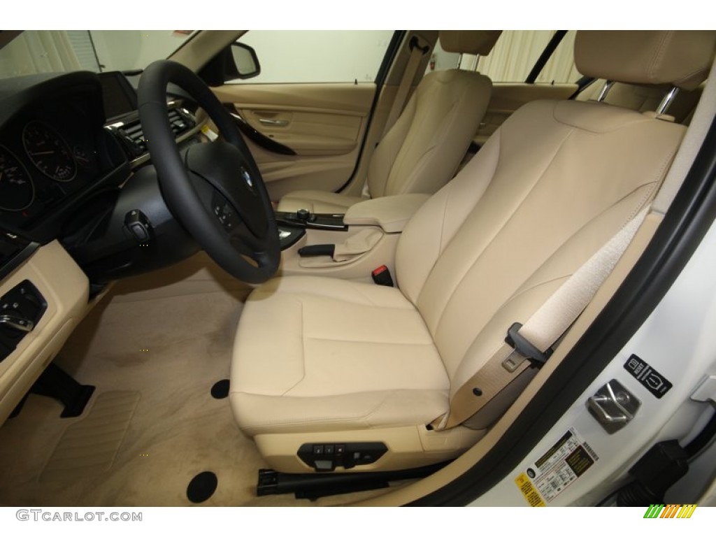 2013 3 Series 328i Sedan - Mineral White Metallic / Venetian Beige photo #3