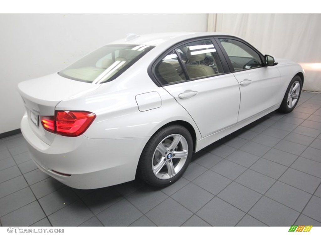 2013 3 Series 328i Sedan - Mineral White Metallic / Venetian Beige photo #8