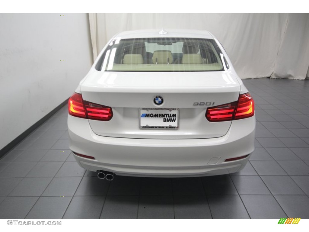 2013 3 Series 328i Sedan - Mineral White Metallic / Venetian Beige photo #10