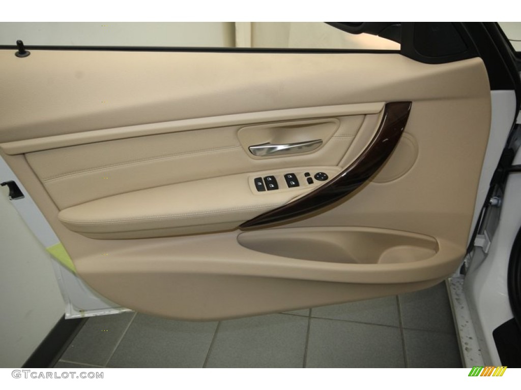 2013 BMW 3 Series 328i Sedan Venetian Beige Door Panel Photo #81440331