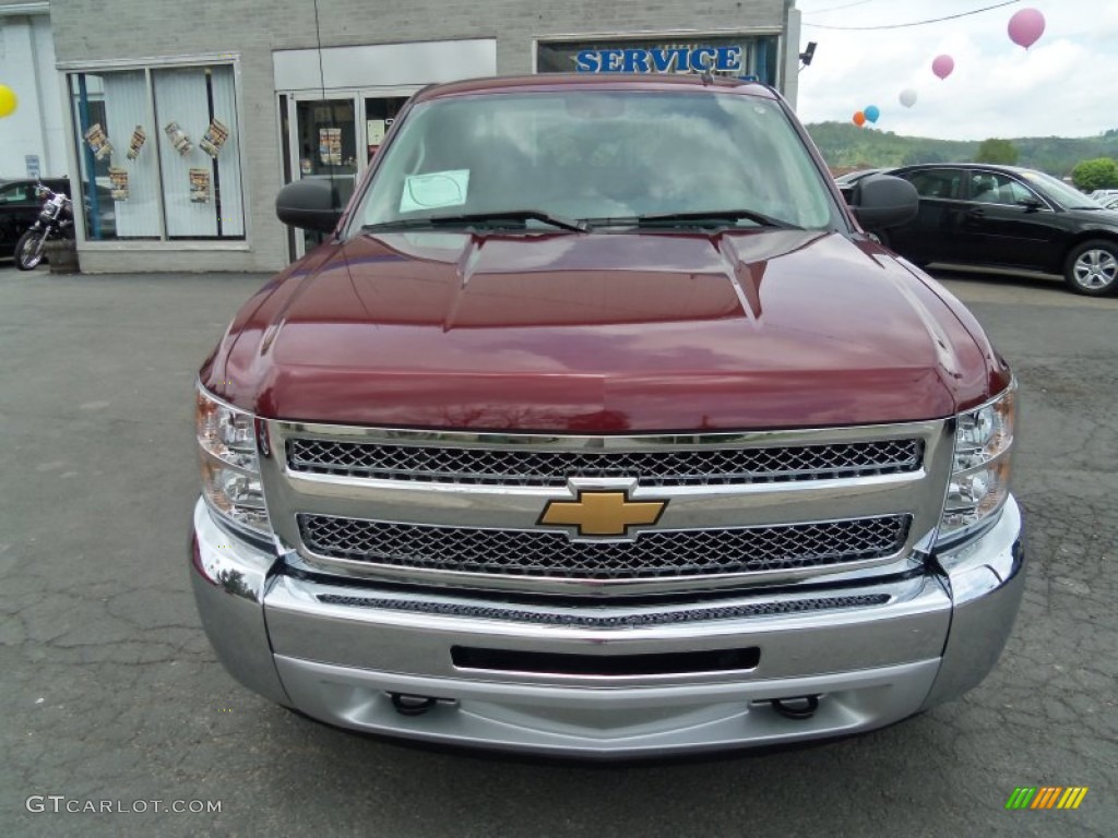 2013 Silverado 1500 LT Extended Cab 4x4 - Deep Ruby Metallic / Ebony photo #3