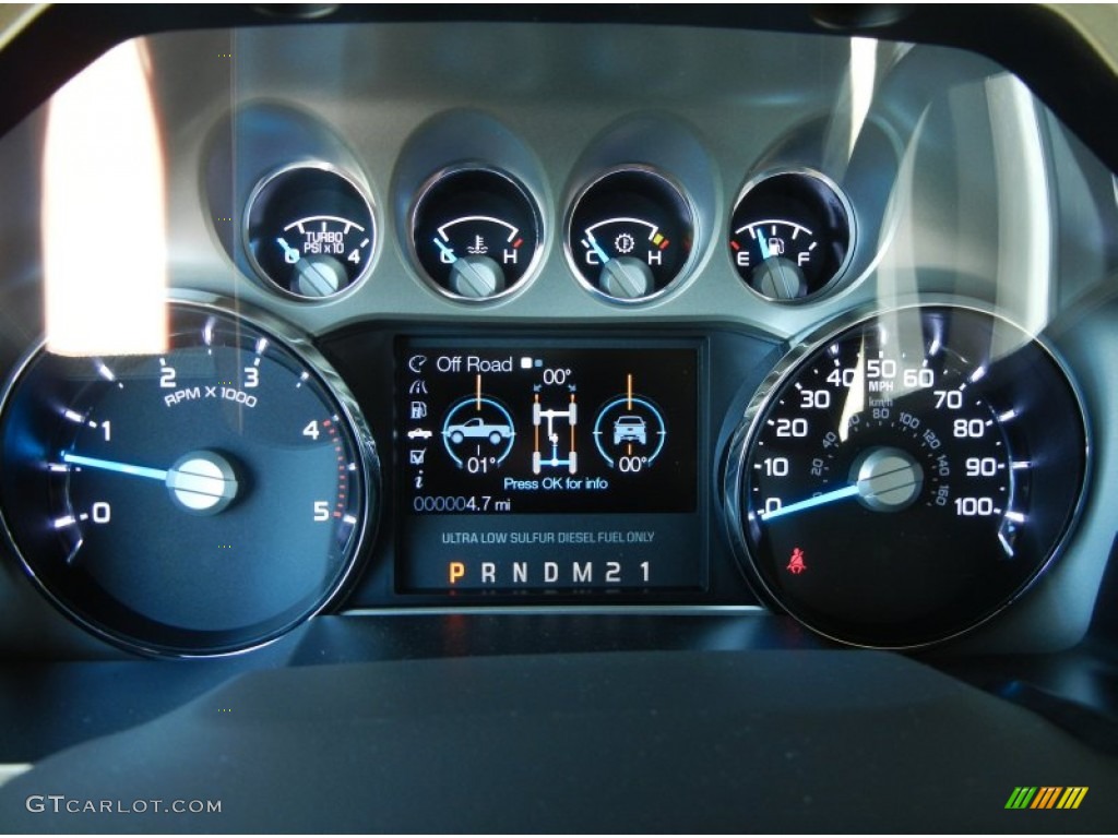 2013 Ford F450 Super Duty Lariat Crew Cab 4x4 Gauges Photo #81440640