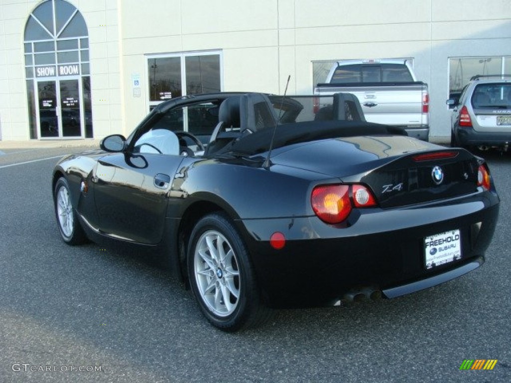 2003 Z4 2.5i Roadster - Jet Black / Black photo #5