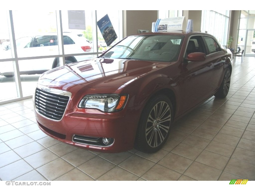2013 300 S V6 - Deep Cherry Red Crystal Pearl / Black photo #2