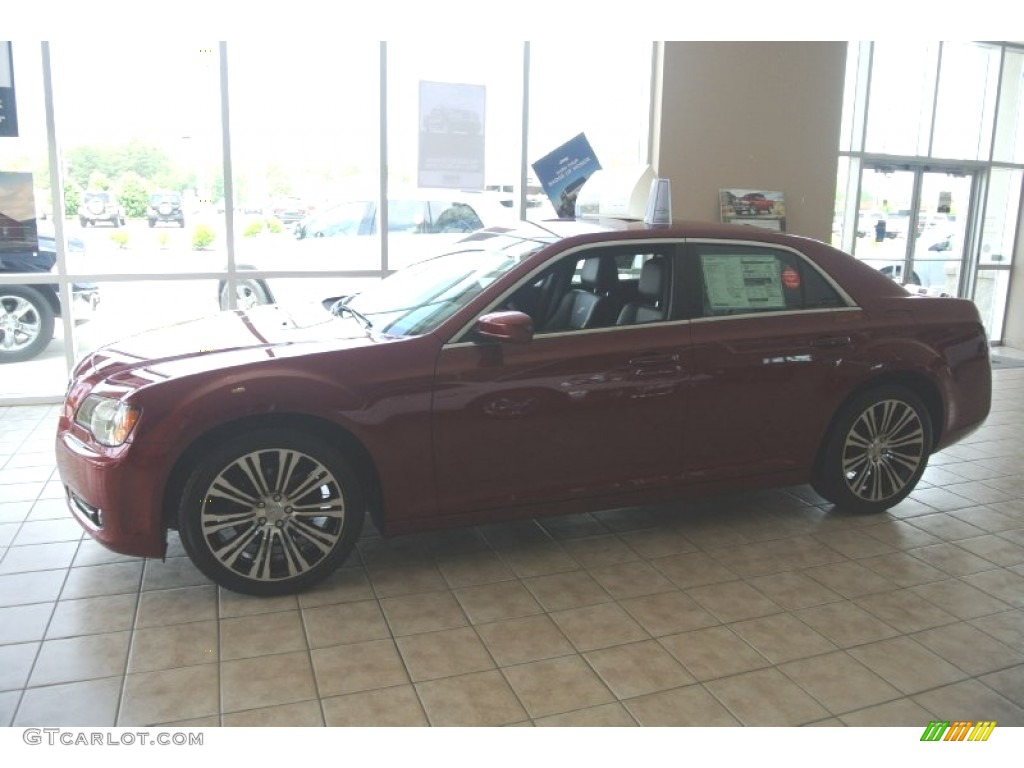 2013 300 S V6 - Deep Cherry Red Crystal Pearl / Black photo #3