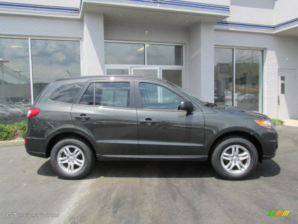 2011 Santa Fe GLS AWD - Black Forest Green / Gray photo #2