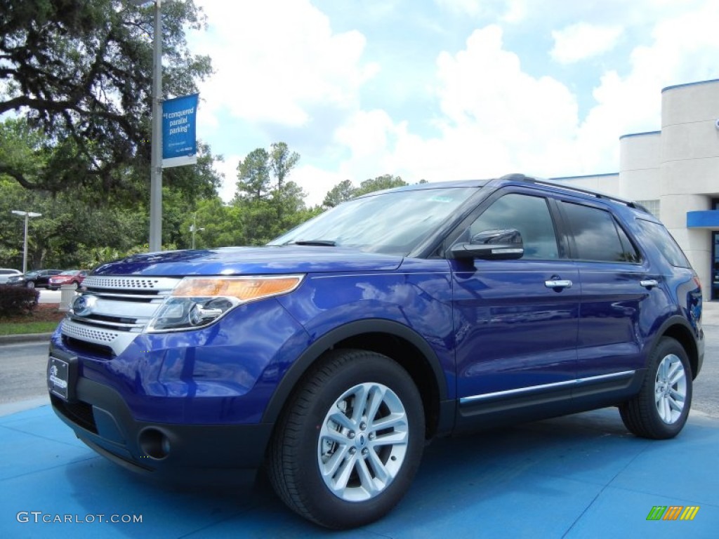 2013 Explorer XLT EcoBoost - Deep Impact Blue Metallic / Medium Light Stone photo #1