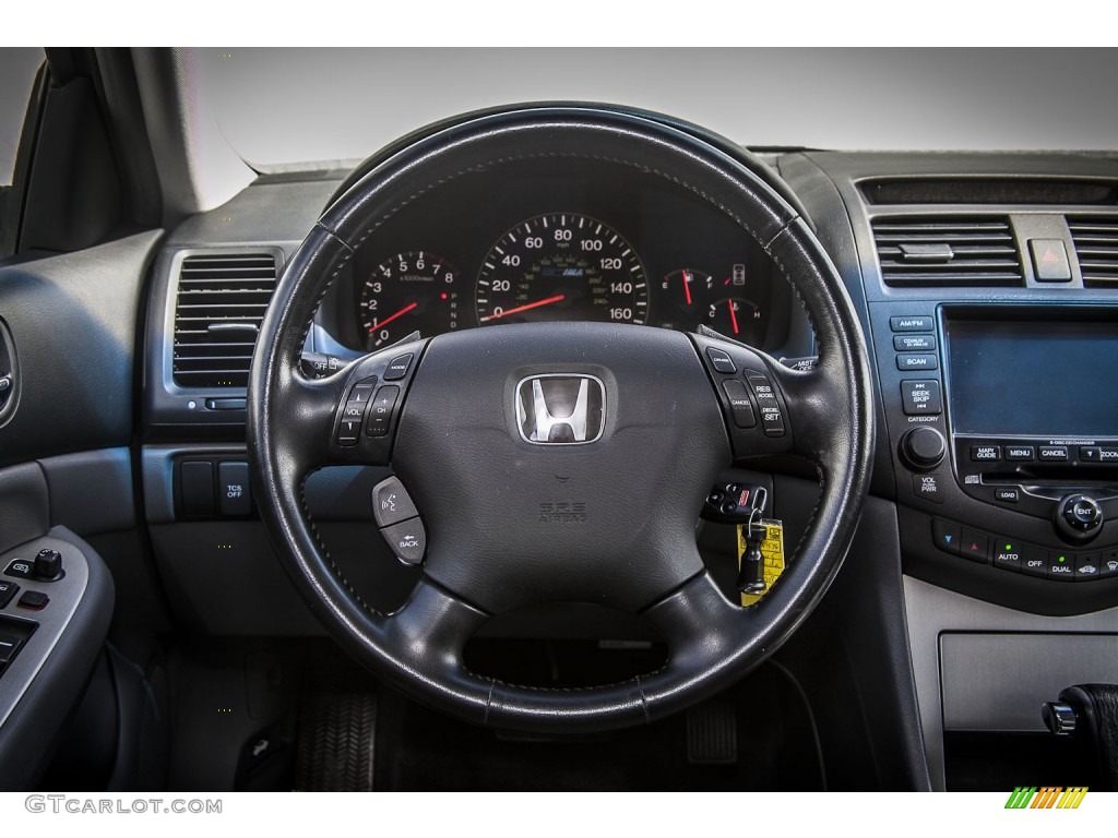 2005 Honda Accord Hybrid Sedan Gray Steering Wheel Photo #81443109