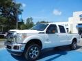 2013 White Platinum Tri-Coat Ford F250 Super Duty Lariat Crew Cab 4x4  photo #1