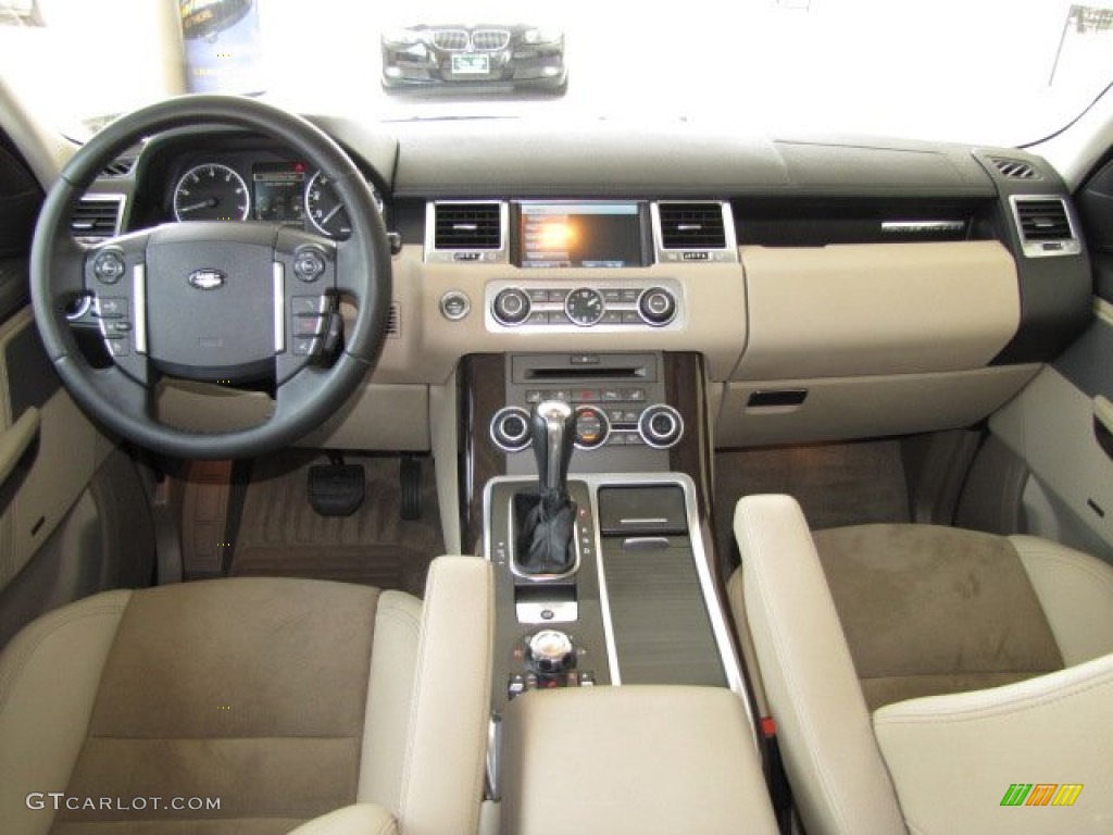 2010 Land Rover Range Rover Sport HSE Almond-Nutmeg Alcantara/Ivory Stitching Dashboard Photo #81444687