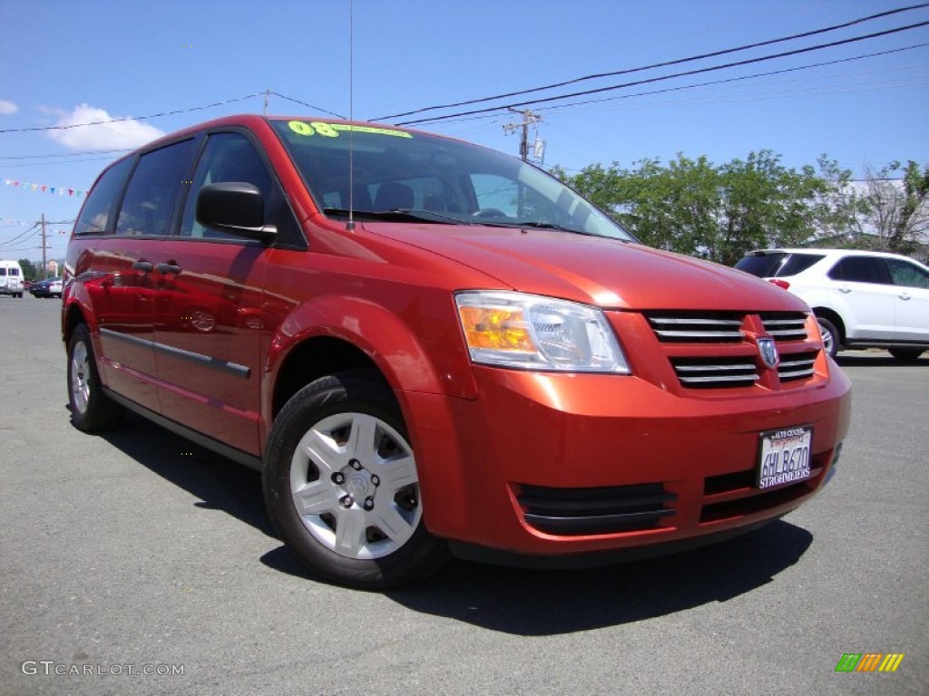 2008 Grand Caravan SE - Sunburst Orange Pearl / Dark Slate/Light Shale photo #1