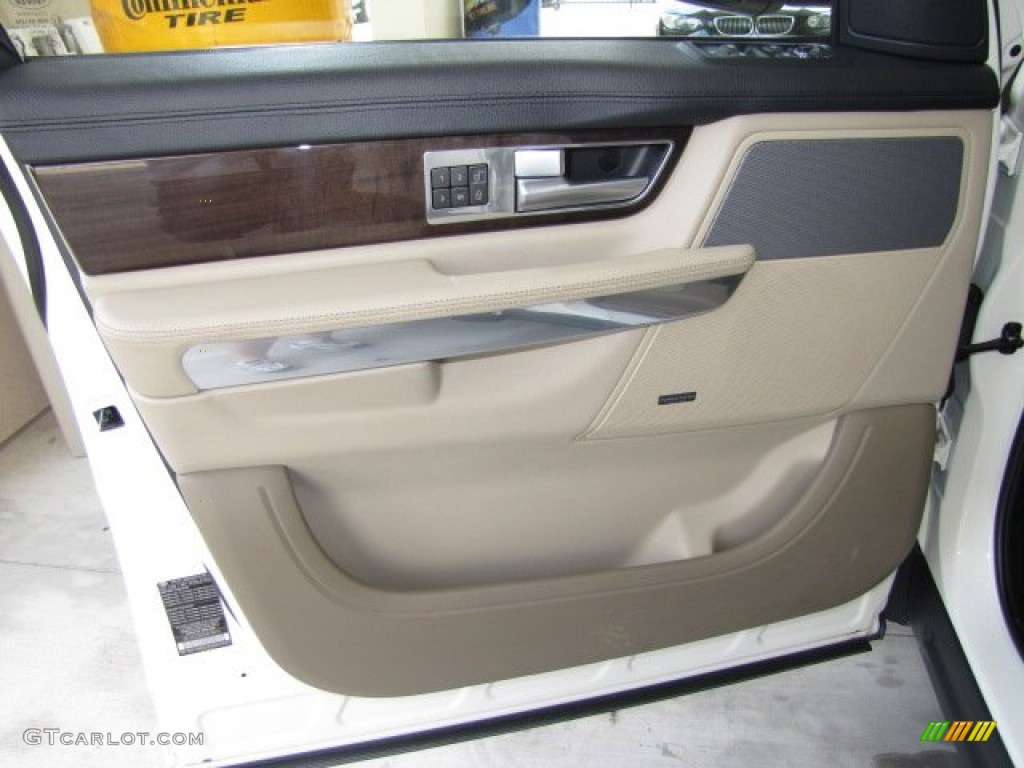 2010 Land Rover Range Rover Sport HSE Almond-Nutmeg Alcantara/Ivory Stitching Door Panel Photo #81445491