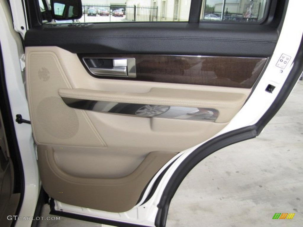 2010 Land Rover Range Rover Sport HSE Almond-Nutmeg Alcantara/Ivory Stitching Door Panel Photo #81445589