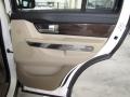 Almond-Nutmeg Alcantara/Ivory Stitching 2010 Land Rover Range Rover Sport HSE Door Panel