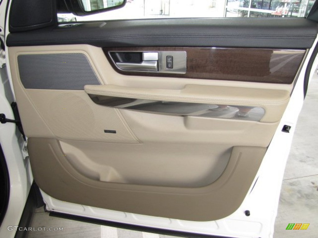2010 Land Rover Range Rover Sport HSE Almond-Nutmeg Alcantara/Ivory Stitching Door Panel Photo #81445629