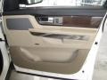 2010 Land Rover Range Rover Sport Almond-Nutmeg Alcantara/Ivory Stitching Interior Door Panel Photo