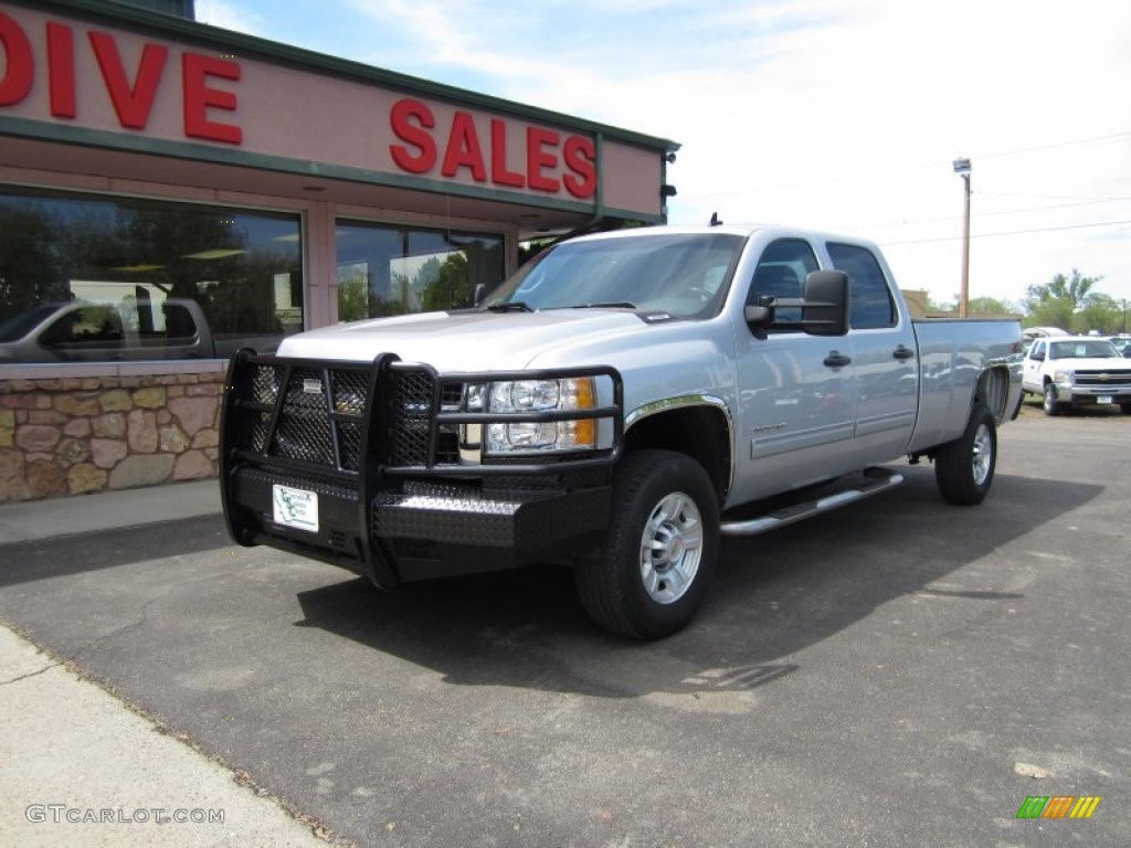 2010 Silverado 2500HD LT Crew Cab 4x4 - Sheer Silver Metallic / Ebony photo #1