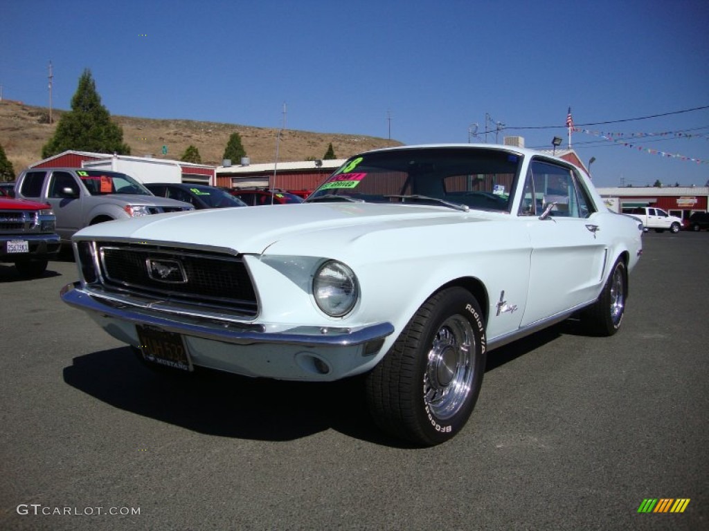 Diamond Blue 1968 Ford Mustang Coupe Exterior Photo #81447492
