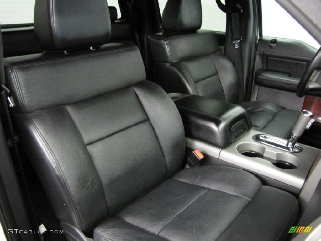 Black Interior 2007 Ford F150 Lariat SuperCrew 4x4 Photo #81448833