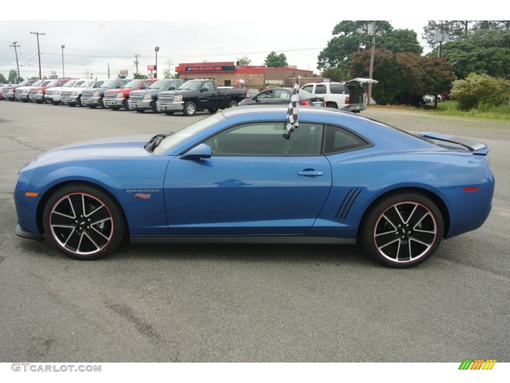 Kinetic Blue Metallic 2013 Chevrolet Camaro LT Hot Wheels Special Edition Coupe Exterior Photo #81450258