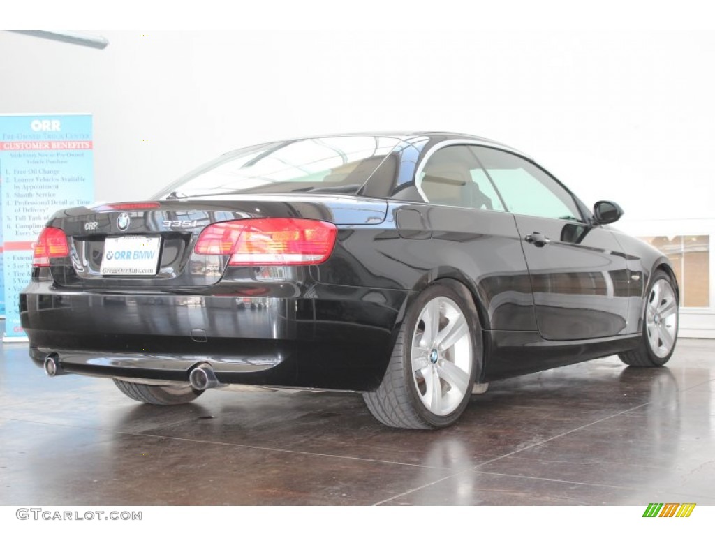 2009 3 Series 335i Convertible - Black Sapphire Metallic / Saddle Brown Dakota Leather photo #4