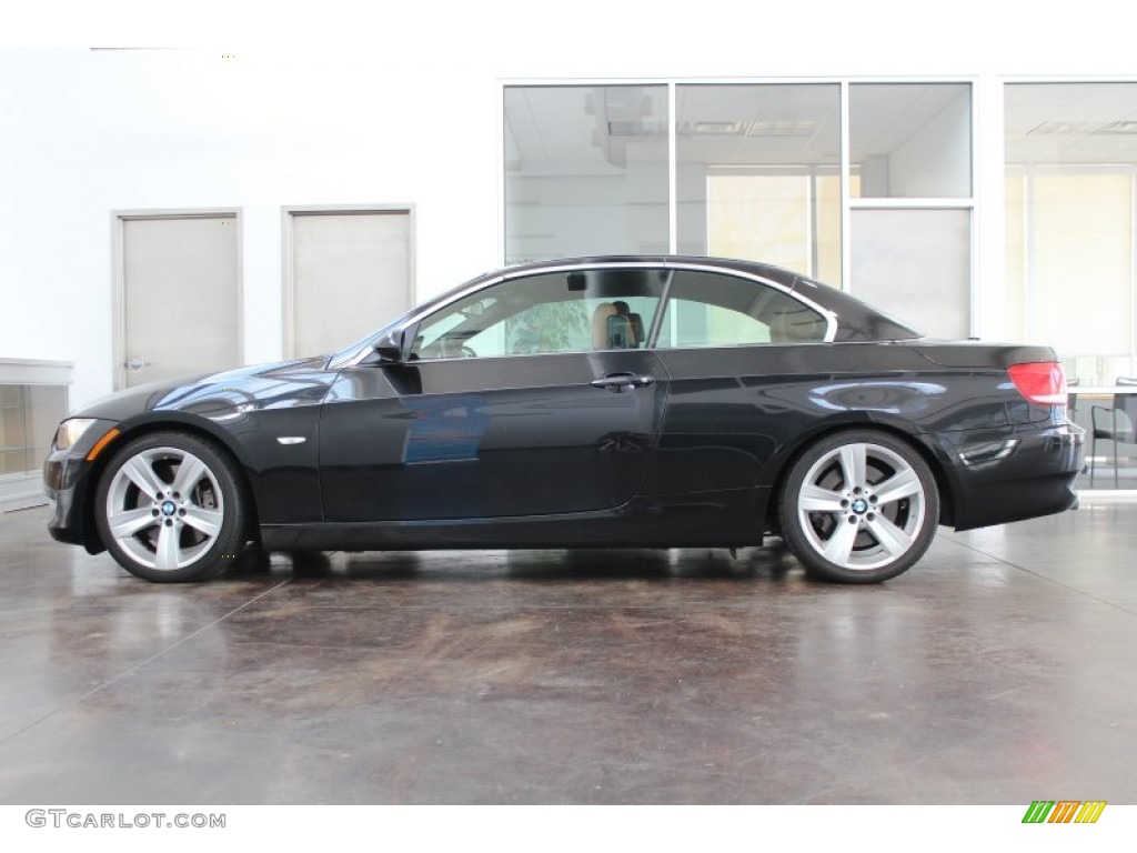 2009 3 Series 335i Convertible - Black Sapphire Metallic / Saddle Brown Dakota Leather photo #6