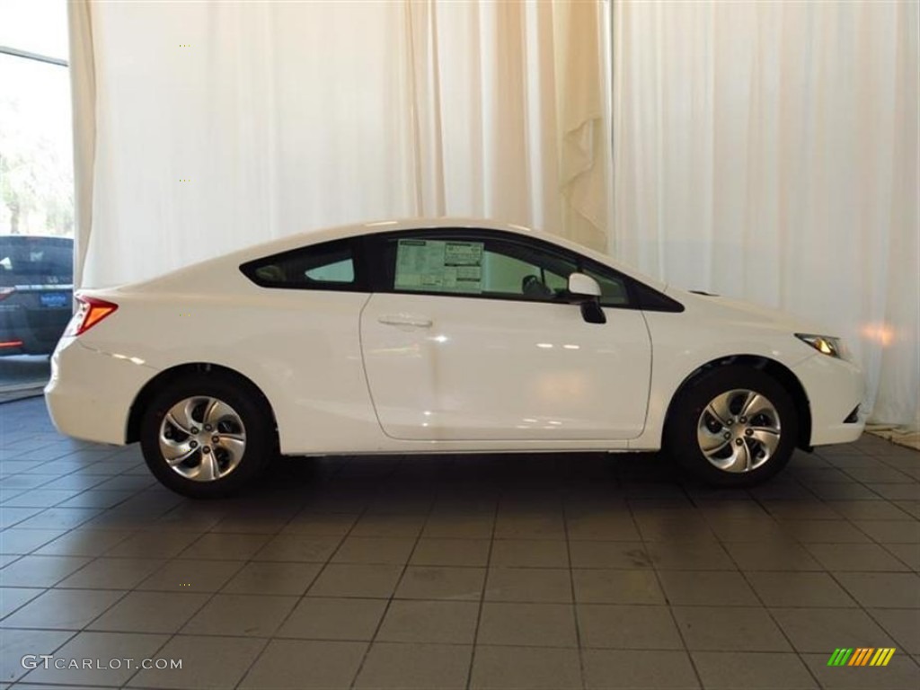 Taffeta White 2013 Honda Civic LX Coupe Exterior Photo #81451947