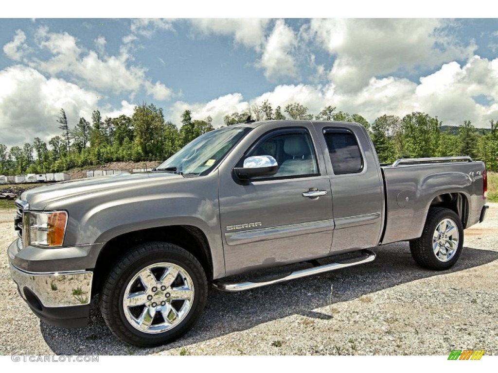 Steel Gray Metallic 2012 GMC Sierra 1500 SLE Extended Cab 4x4 Exterior Photo #81452253