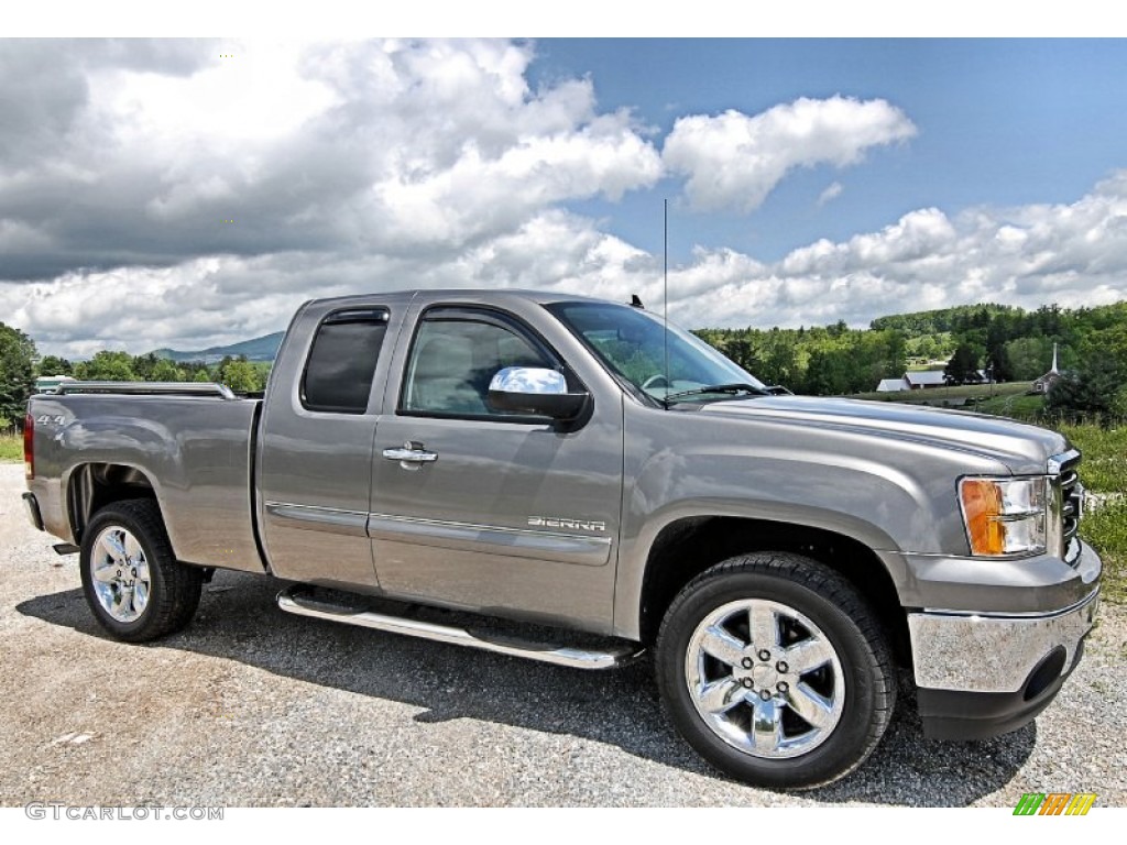 Steel Gray Metallic 2012 GMC Sierra 1500 SLE Extended Cab 4x4 Exterior Photo #81452259