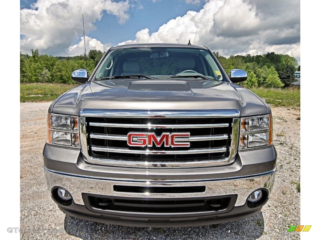 2012 Sierra 1500 SLE Extended Cab 4x4 - Steel Gray Metallic / Dark Titanium/Light Titanium photo #7