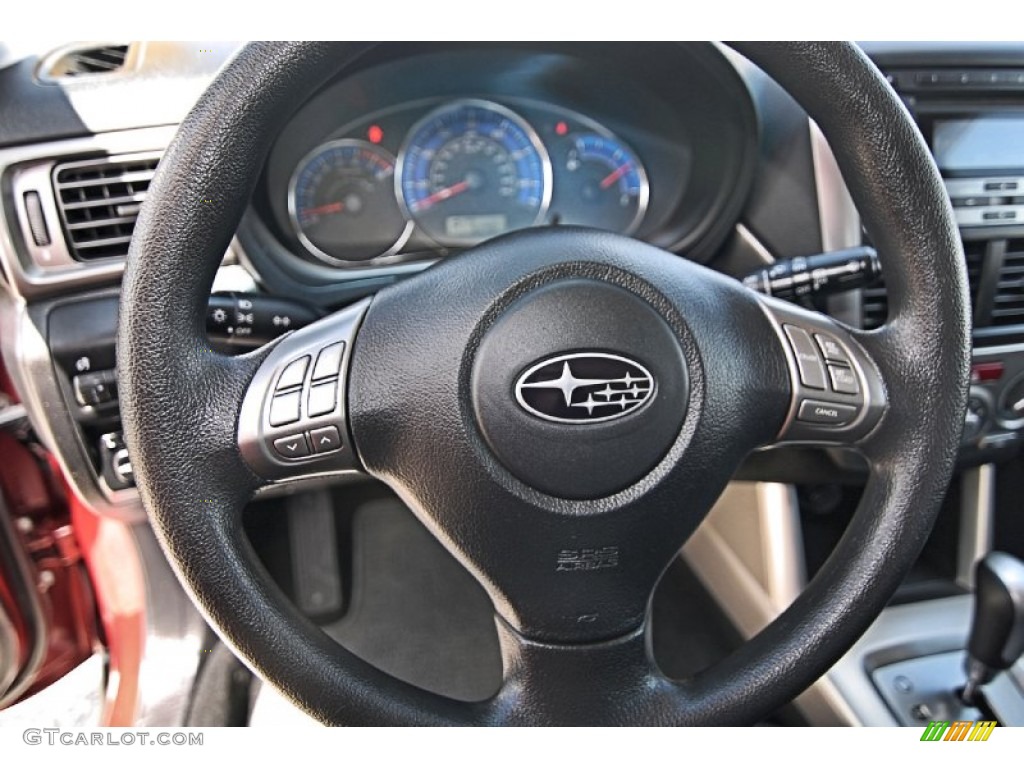 2009 Subaru Forester 2.5 X Premium Black Steering Wheel Photo #81452537