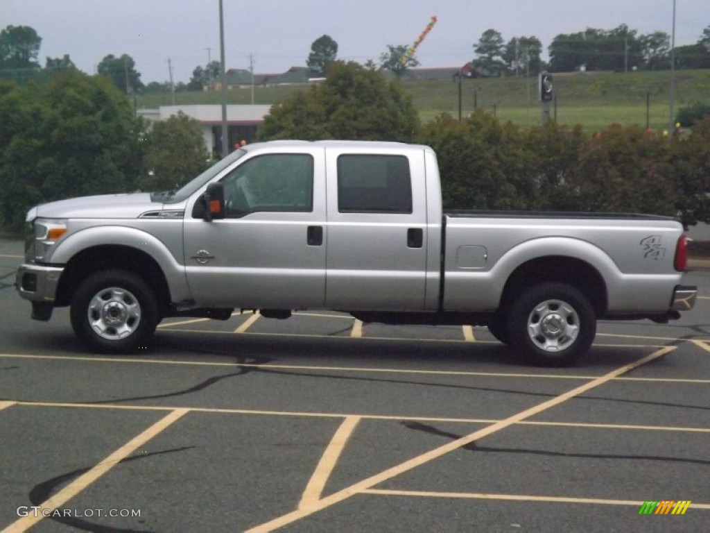 2012 F250 Super Duty XLT Crew Cab 4x4 - Ingot Silver Metallic / Steel photo #2