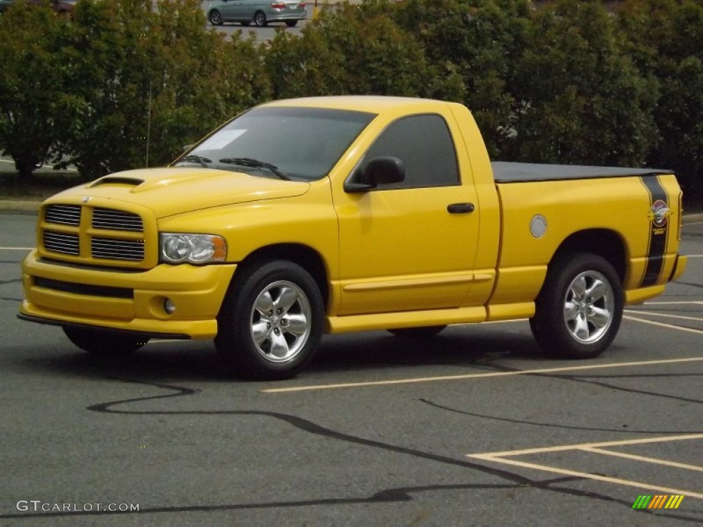 2005 Ram 1500 SLT Rumble Bee Regular Cab - Solar Yellow / Dark Slate Gray photo #1