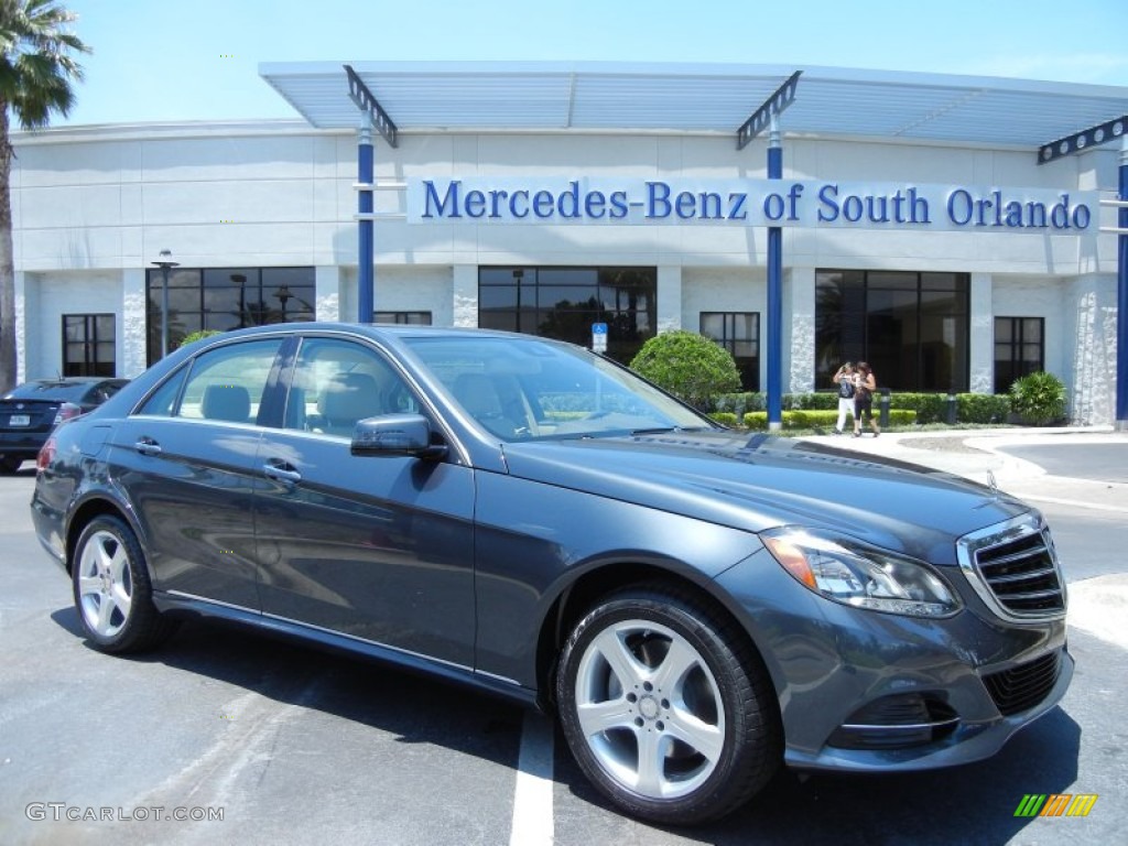 2014 E 350 Sedan - Steel Gray Metallic / Silk Beige/Espresso Brown photo #1