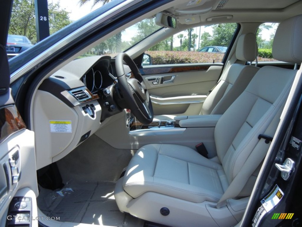 Silk Beige/Espresso Brown Interior 2014 Mercedes-Benz E 350 Sedan Photo #81455853