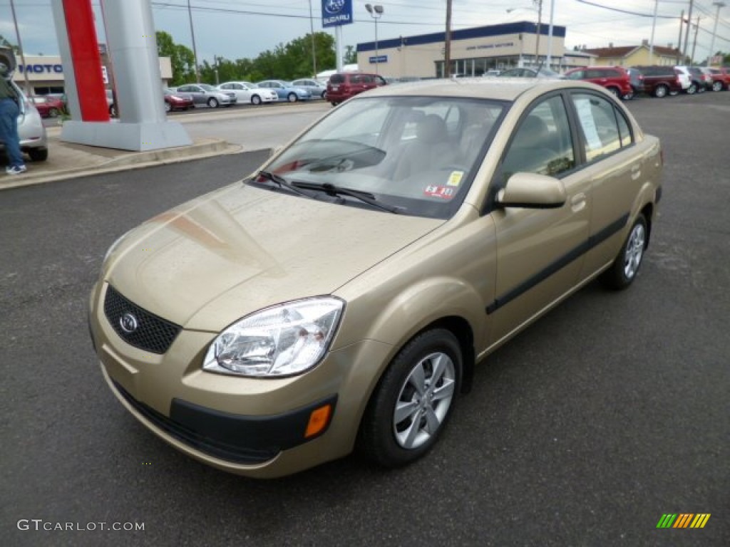 Cashmere Beige 2009 Kia Rio LX Sedan Exterior Photo #81458014