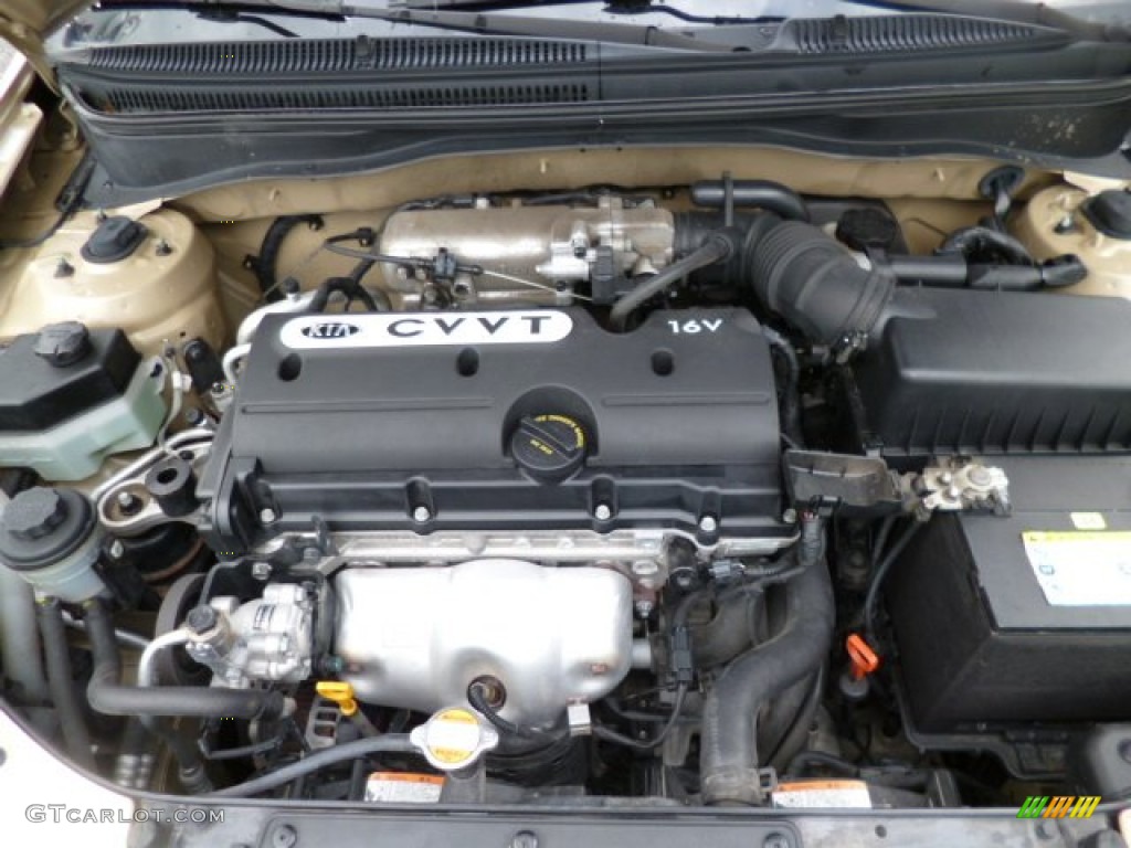 2009 Kia Rio LX Sedan 1.6 Liter DOHC 16Valve CVVT 4 Cylinder Engine