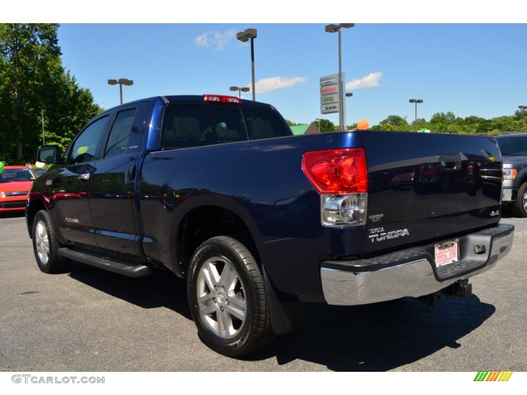 2007 Tundra Limited Double Cab 4x4 - Nautical Blue Metallic / Beige photo #33