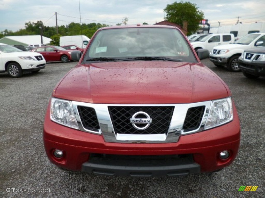 2013 Frontier SV V6 Crew Cab 4x4 - Lava Red / Steel photo #2