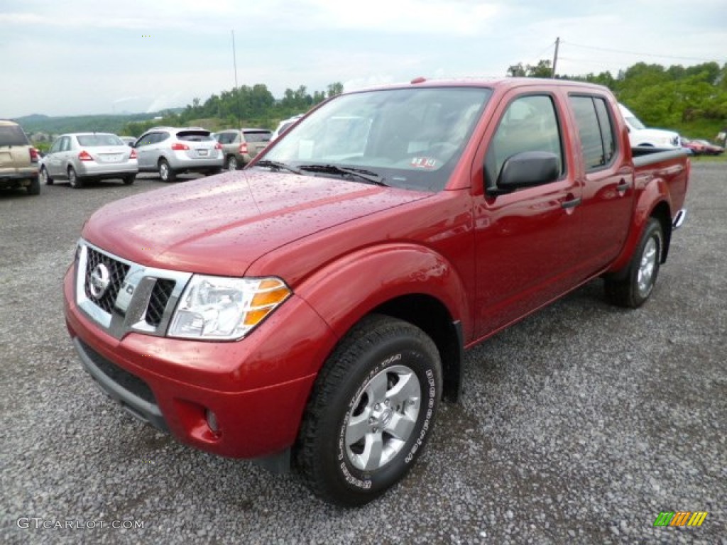 2013 Frontier SV V6 Crew Cab 4x4 - Lava Red / Steel photo #3