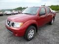 2013 Lava Red Nissan Frontier SV V6 Crew Cab 4x4  photo #3