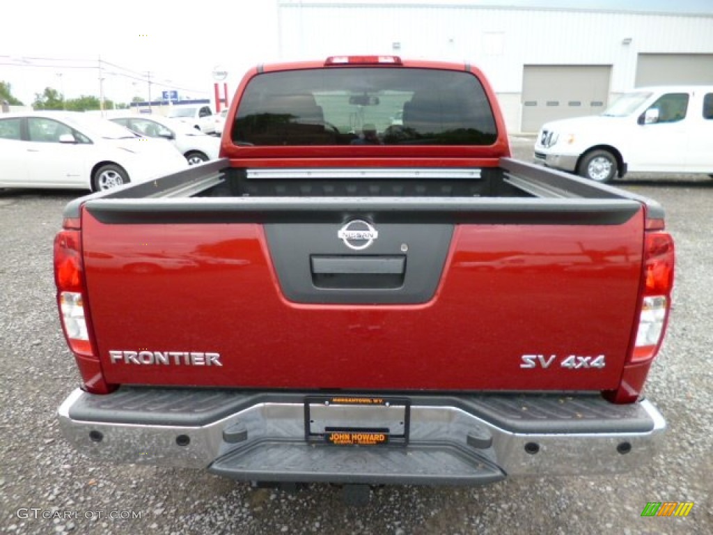 2013 Frontier SV V6 Crew Cab 4x4 - Lava Red / Steel photo #6