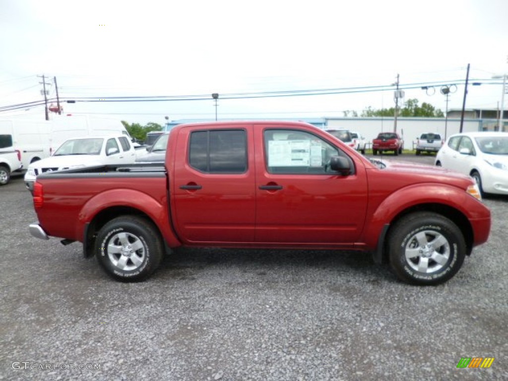 2013 Frontier SV V6 Crew Cab 4x4 - Lava Red / Steel photo #8