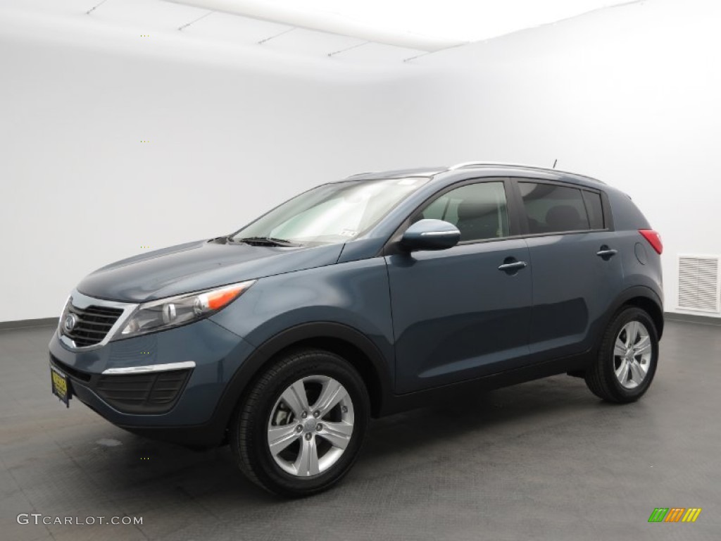 2012 Sportage LX - Twilight Blue / Black photo #1